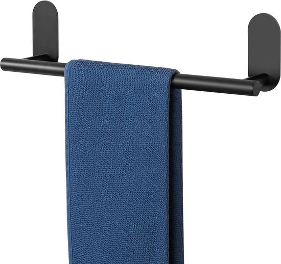 Supporto per asciugamano senza perforazione nero 40CM supporto per asciugamano autofissante senza perforazione per attacco alla parete in acciaio inossidabile per bagno e cucina