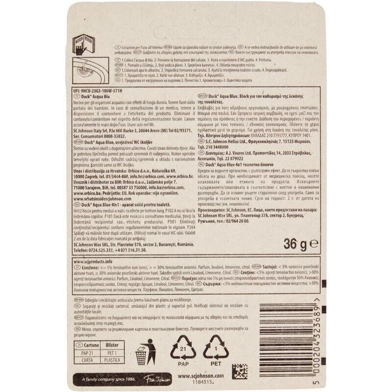 DUCK WC TAVOLETTA 36 GR ACQUA BLU