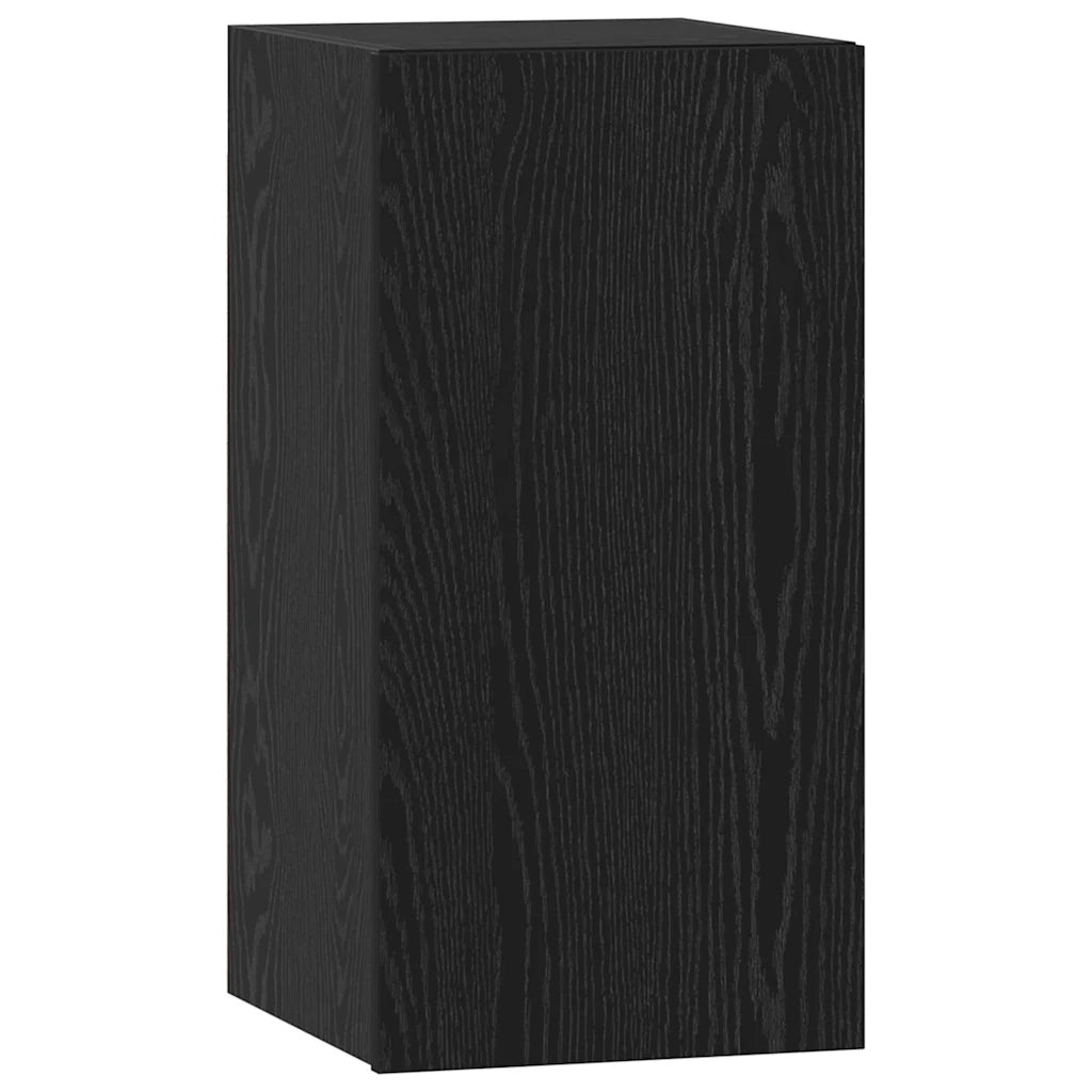 Set mobile TV | Armadietto TV | Mobile Porta TV con cassetto Rovere Nero Legno multistrato