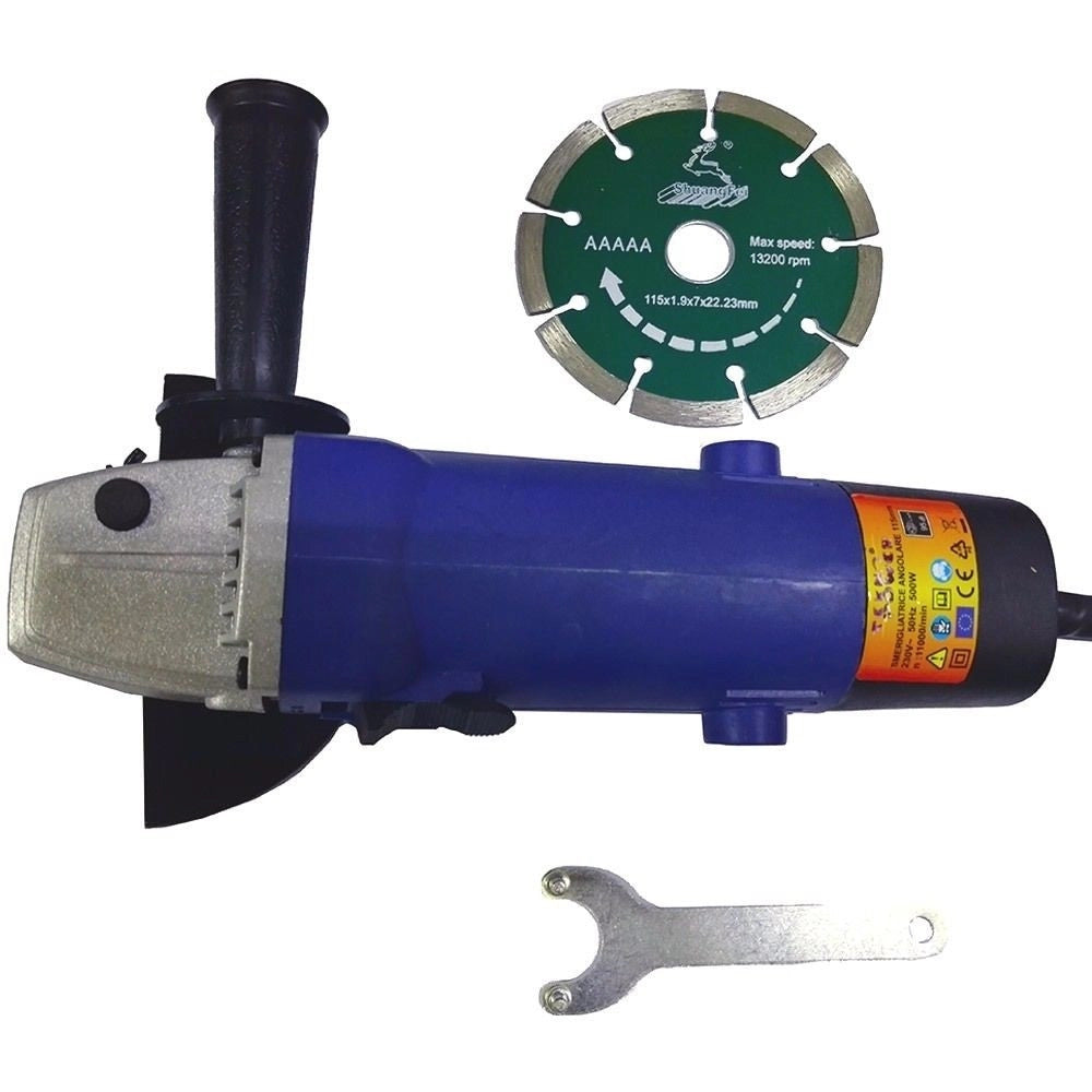 Trade Shop - Smerigliatrice Angolare Flex 115mm 500w Tg115a-115 Disco Diamantato In Omaggio -