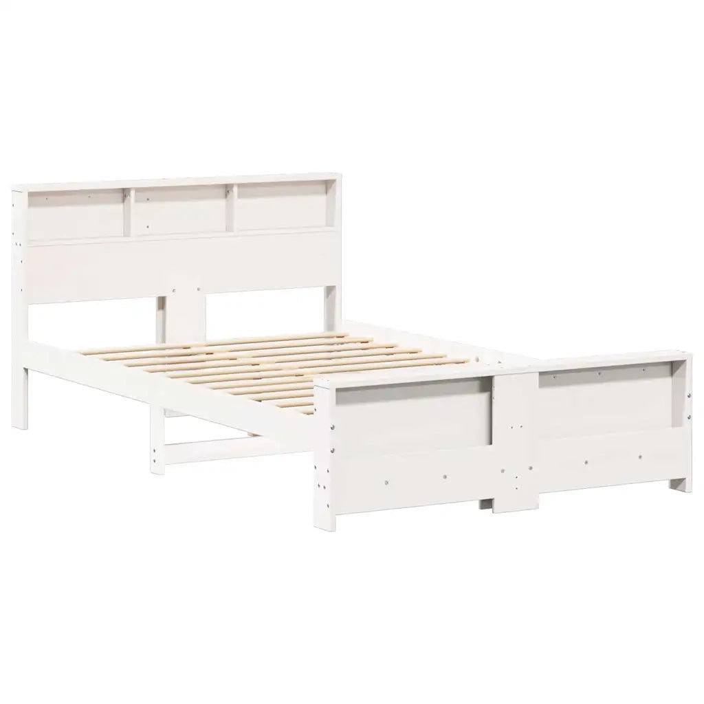 Letto matrimoniale | Letto per adulti | Struttura del letto Bianco 120 x 200 cm Legno multistrato