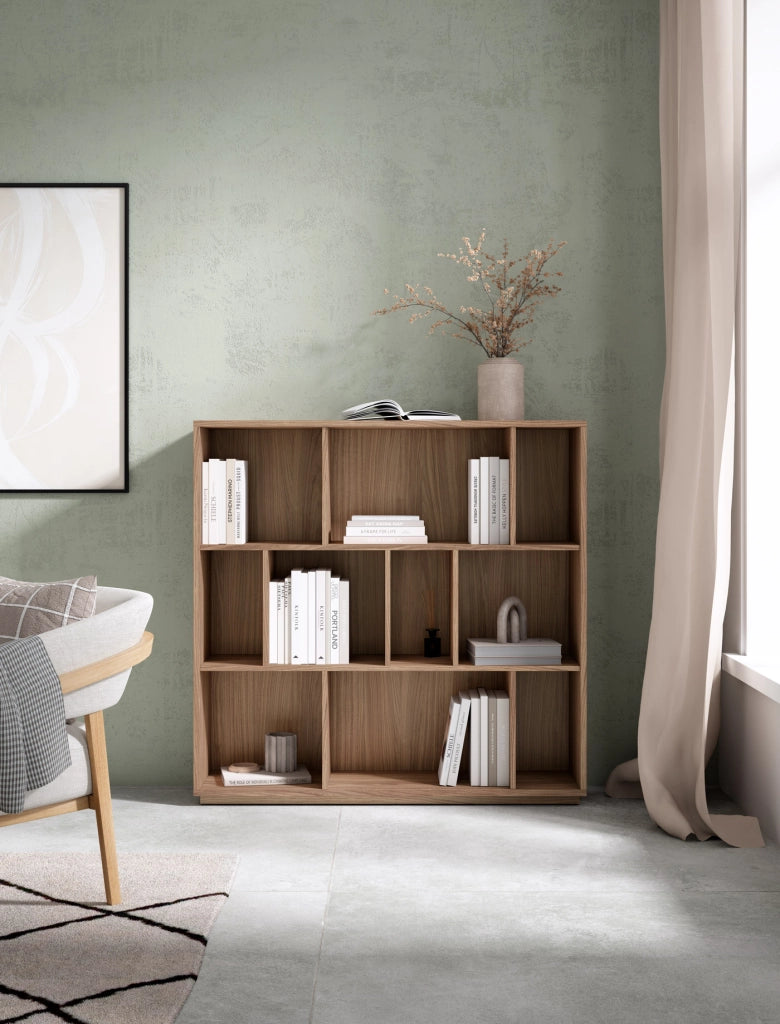 Libreria Herdasa effetto noce 117x119x32