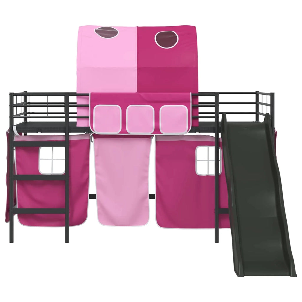 Struttura del letto loft per bambini Nero e rosa 80 x 200 cm 42020844