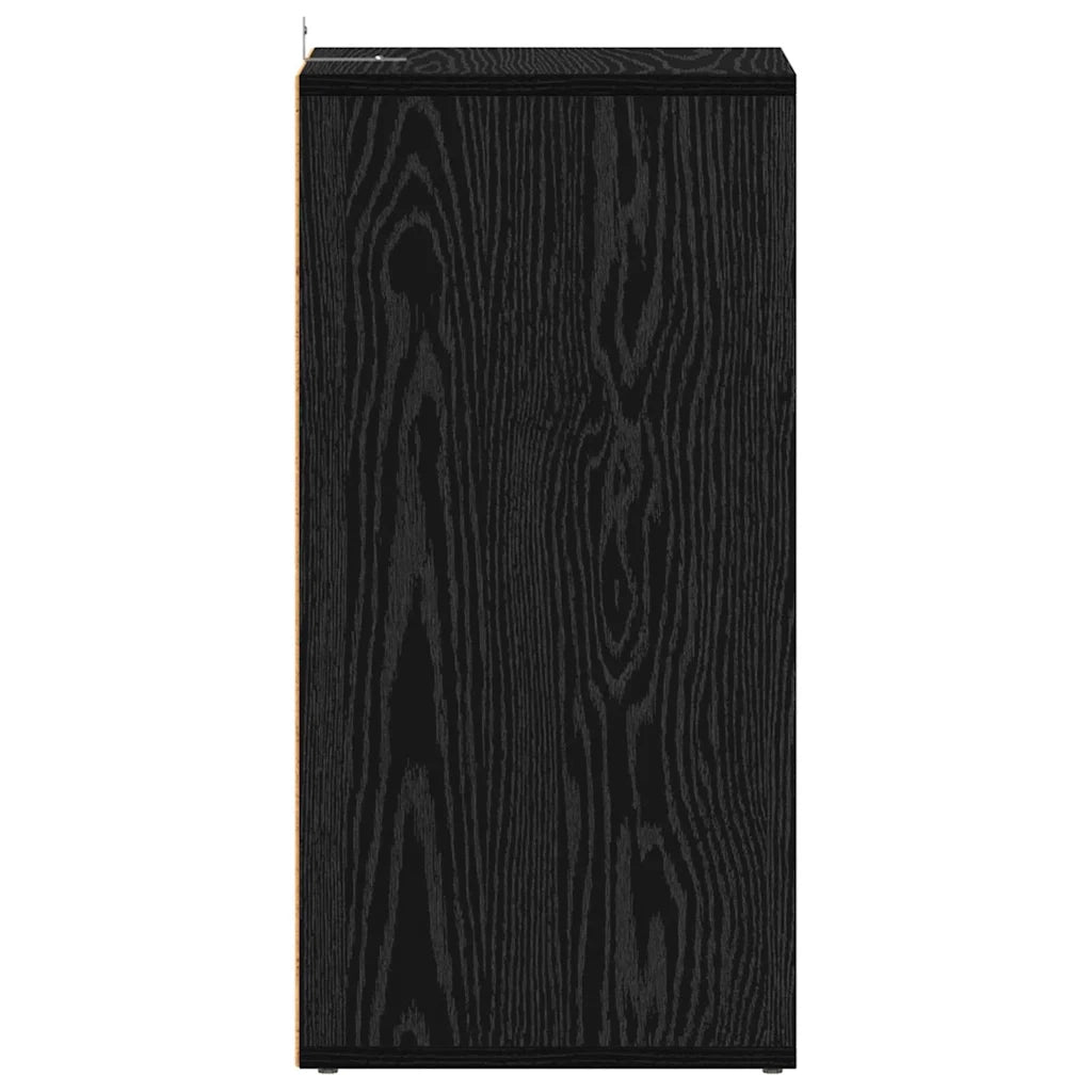 Mobile per scarpe-Scarpiera Rovere Nero 32 x 35 x 70 cm Legno multistrato