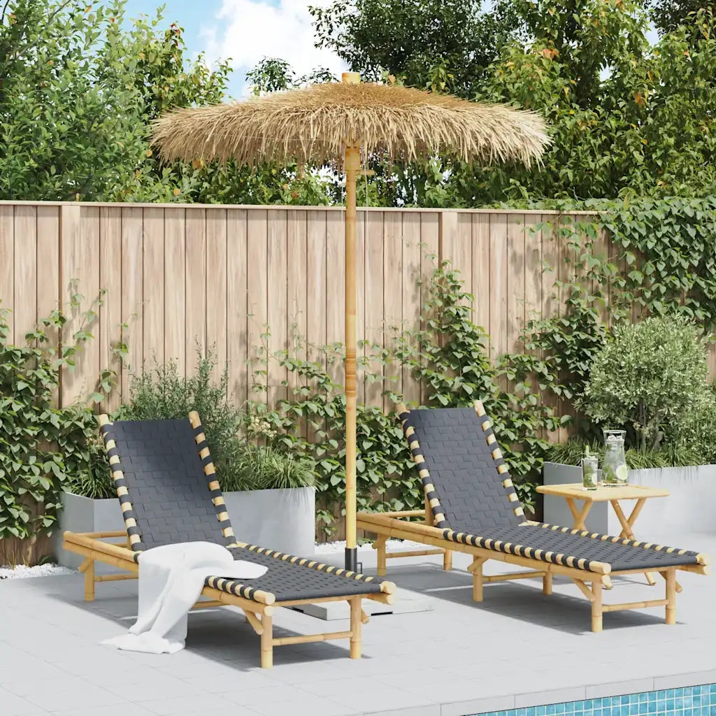 Ombrello Tiki con Baldacchino a Foglia di Banana 180 cm Bambù 4108223