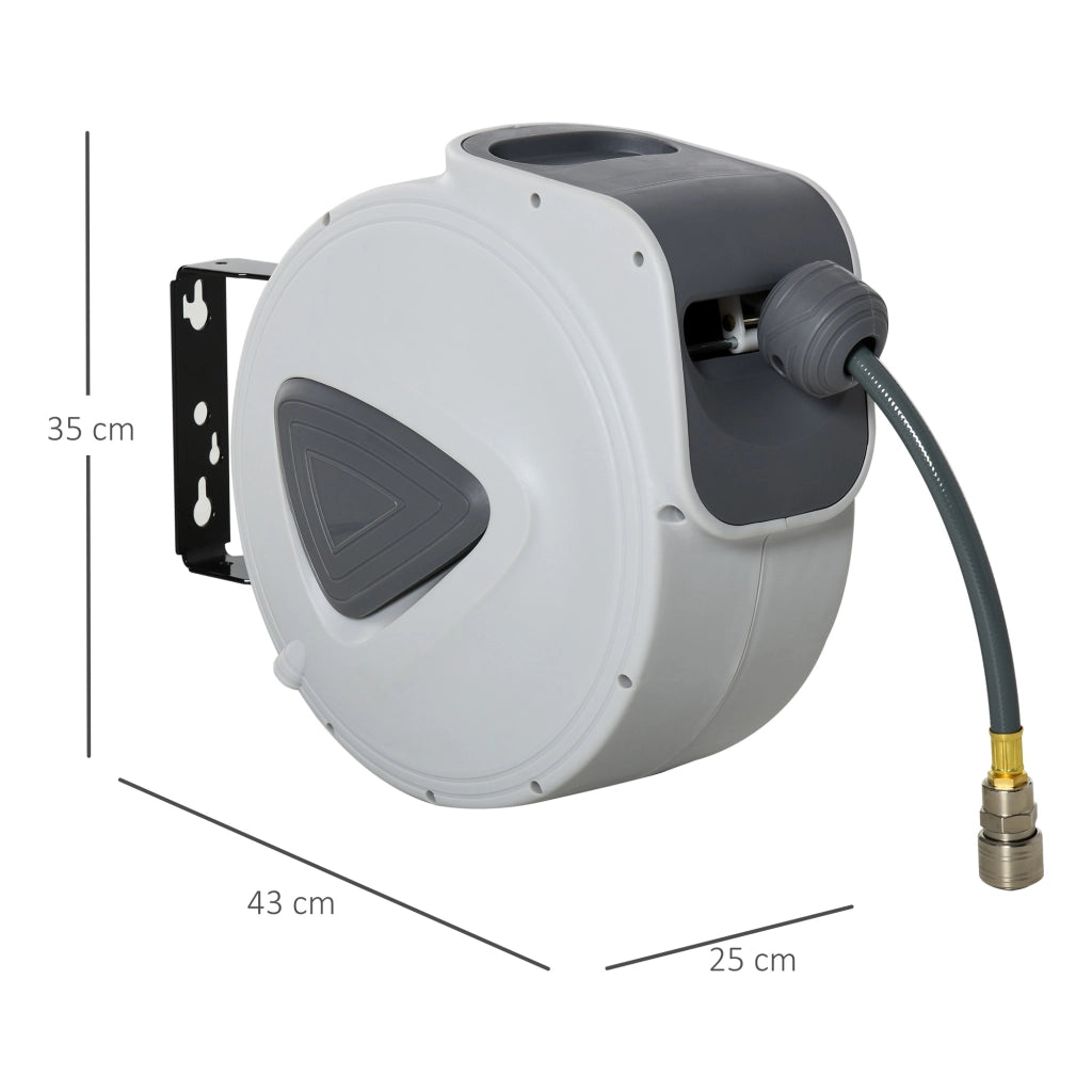 Avvolgitubo Automatico ¨C Minimal ¨C Grigio 20m Montaggio a Parete