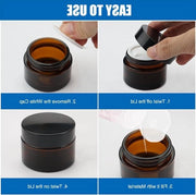 Contenitori per cosmetici in vetro di ammire con 12 pezzi, 30 ml, con coperchio, per crema e lozione.
