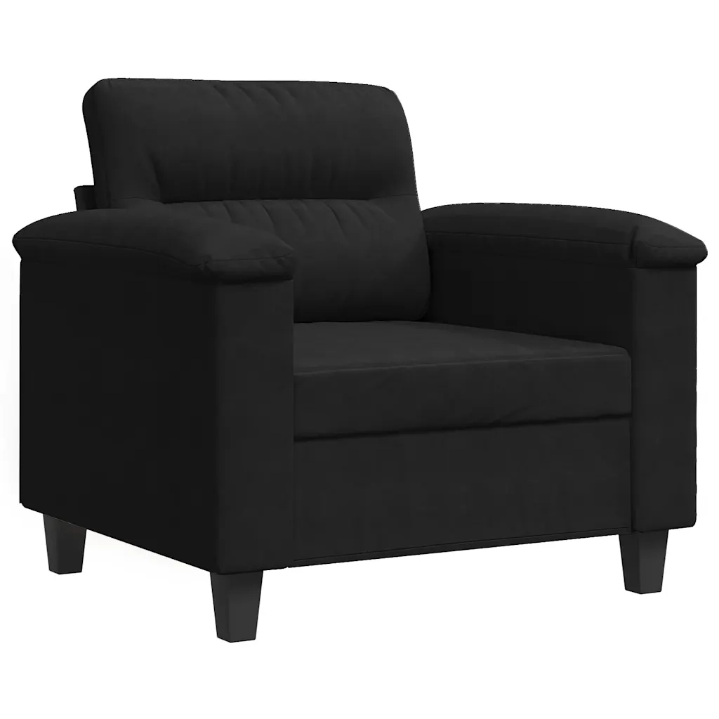 Divano Sedia-Poltrona Nera 60 cm in Microfibra