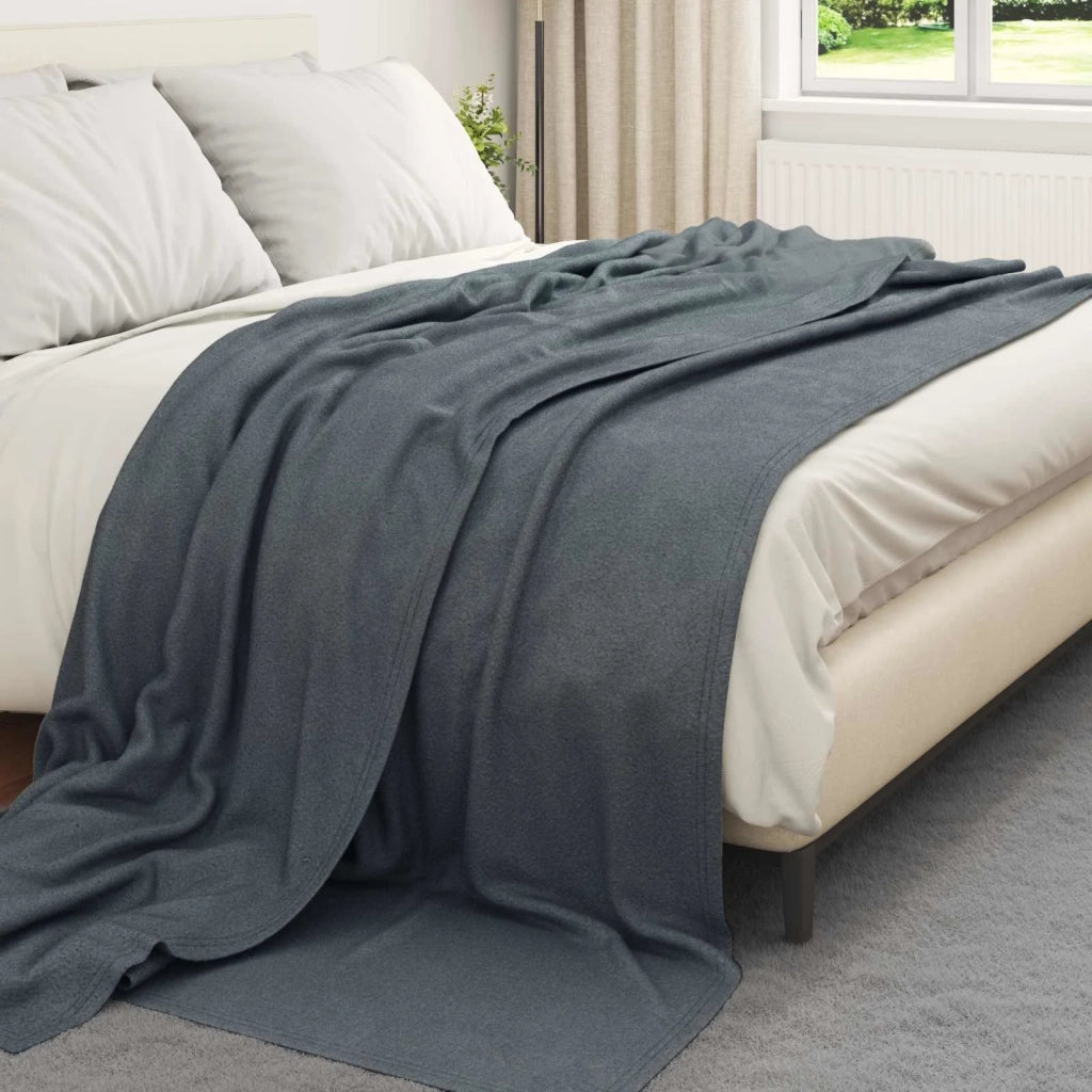 Coperte da Pile 6 pz Grigio scuro 240 x 220 cm Panno