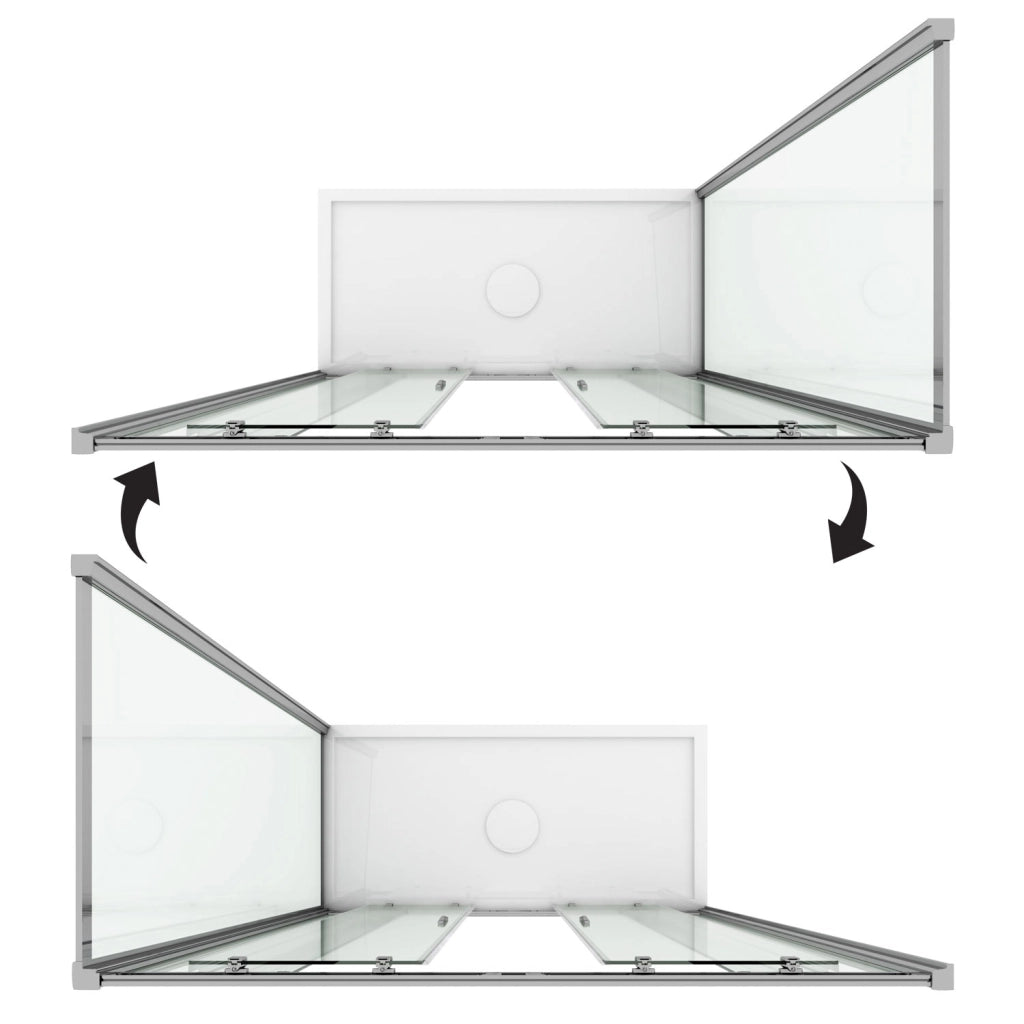 Box Doccia 70x160 CM H185 trasparente mod. Replay Duo 2 Ante