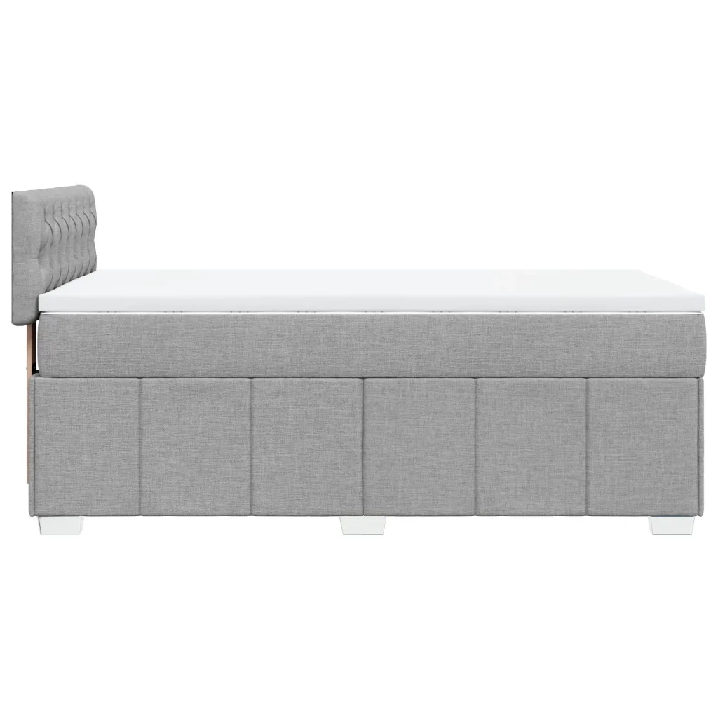 Giroletto a Molle con Materasso Grigio Chiaro 90x190 cm Tessuto 3286930