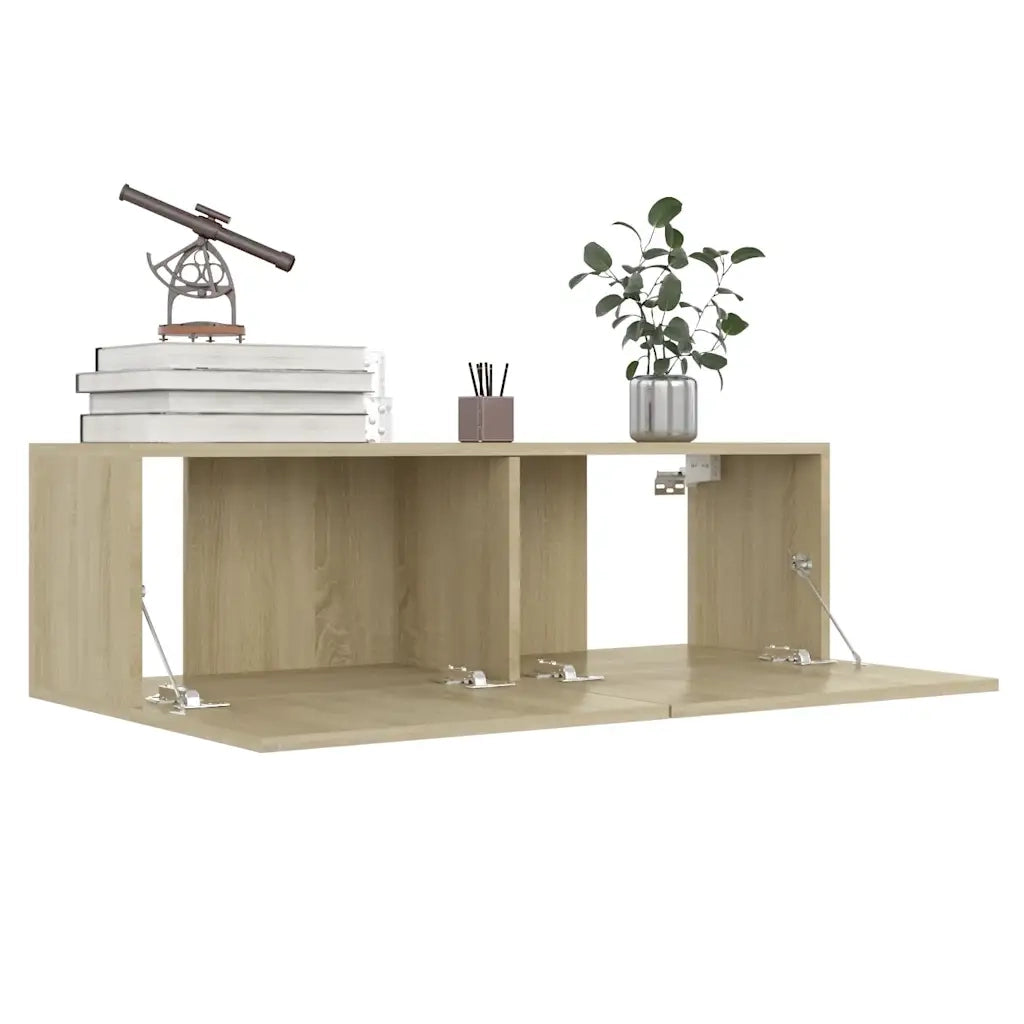 Mobile Porta TV Rovere Sonoma 100x30x30 cm in Legno Multistrato 801484
