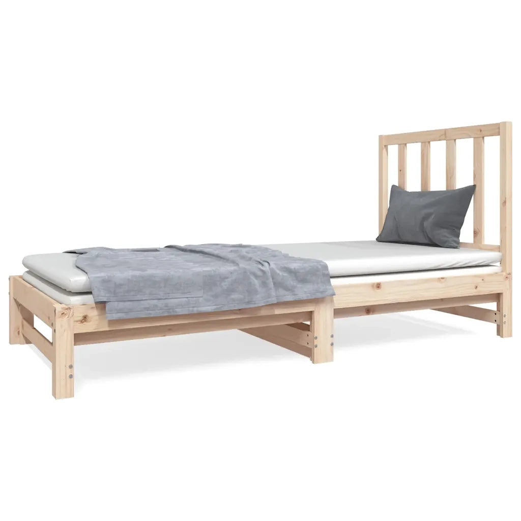 Letto da camera | Dormeuse Estraibile 2x(90x190) cm Legno Massello di Pino