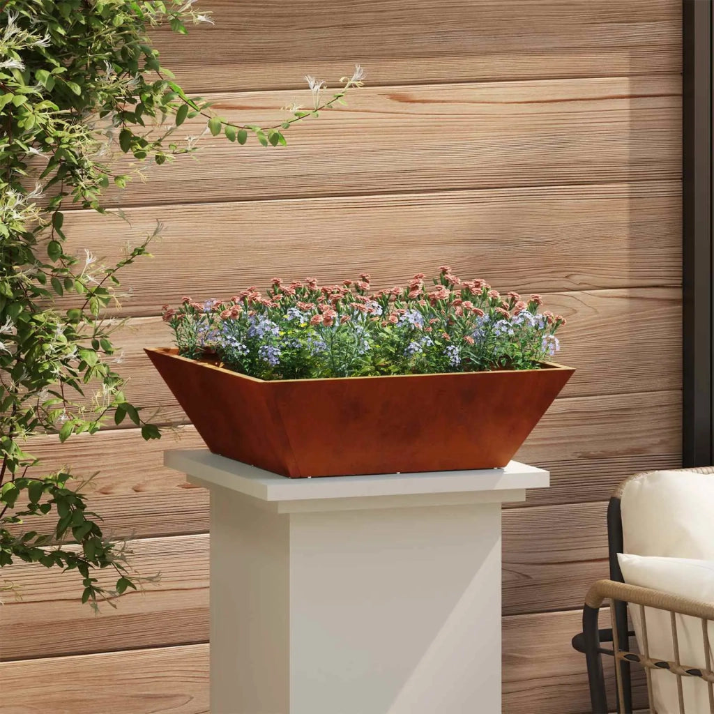 Vaso da giardino Ruggine 50 x 50 x 15 cm 873836