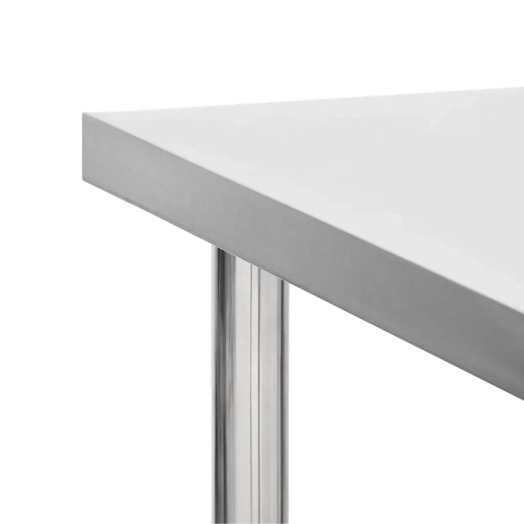 Tavolo da Lavoro Cucina con Ruote 100x30x85 cm in Acciaio Inox 51637
