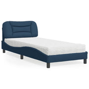 Letto con Materasso Hvar Blu 90x200 cm in Tessuto 3208512