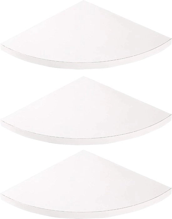 Set di 3 pannelli di fissaggio angolare in legno rustico con finitura bianca, appendibile al muro, per armadio da soggiorno, camera da letto, bagno, cucina, ufficio.