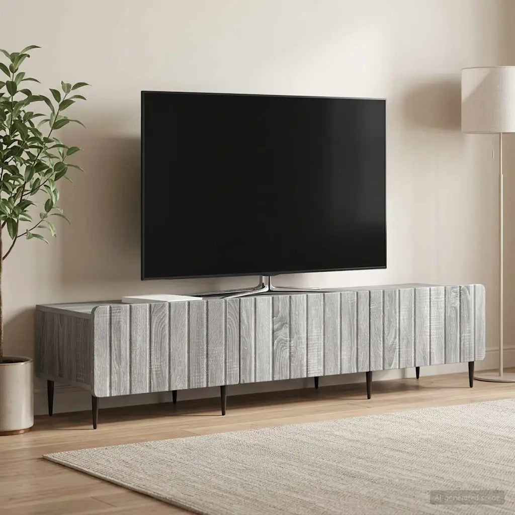Mobile TV Grigio Sonoma 147 x 34,5 x 32 cm Legno ingegnerizzato 894481