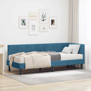 Struttura Letto Angolare con Materasso 2 pcs Blu Velluto 3393957
