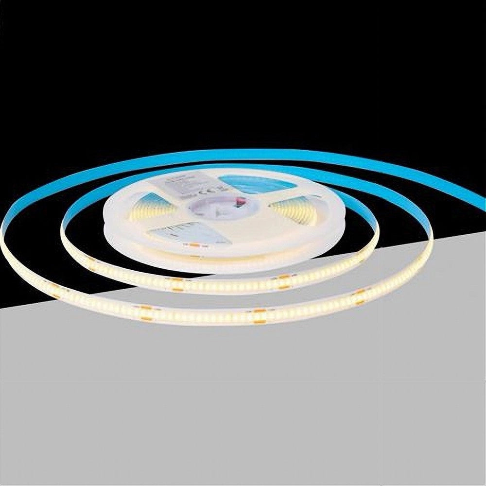 Trade Shop - Striscia Led Cob Bobina 5mt Flessibile Dc 24v Varie Temperature Colore Cob-24v-320 -