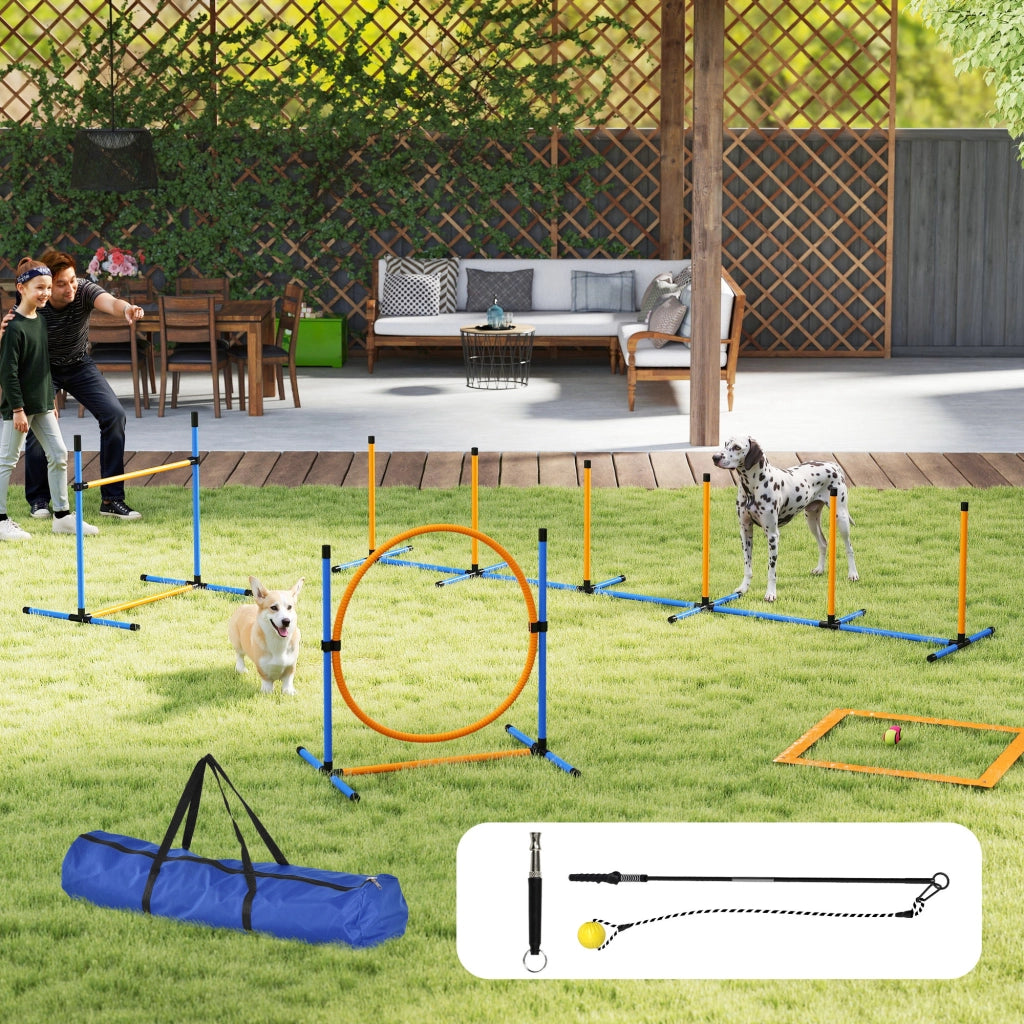 Set Agility per Cani 7 Pezzi ¨C Xylo ¨C Ostacoli Training Addestramento