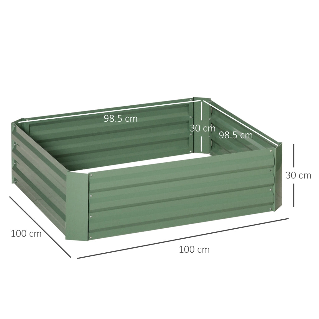Letti per Orto Rialzati Set di 2 ¨C Minimal ¨C Acciaio Zincato 100x100x30cm