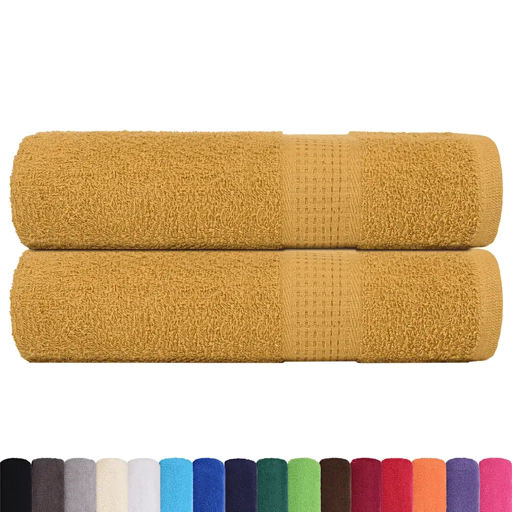 Asciugamani da bagno FROGN 2 pz | Teli per bagno Oro 100x150 cm 360 g/m2
