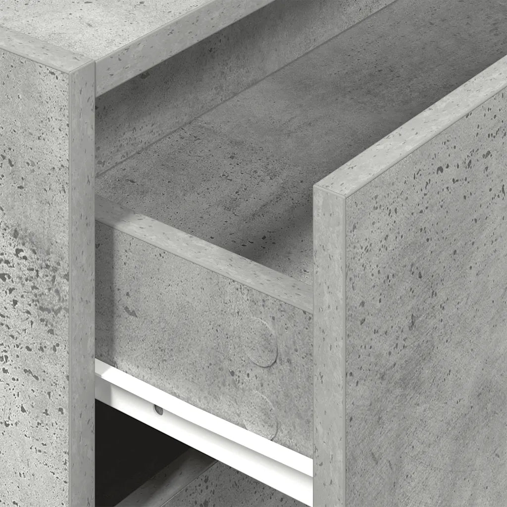 Armadio con 2 Cassetti Grigio Cemento 60x31x40 cm in Truciolato 858827
