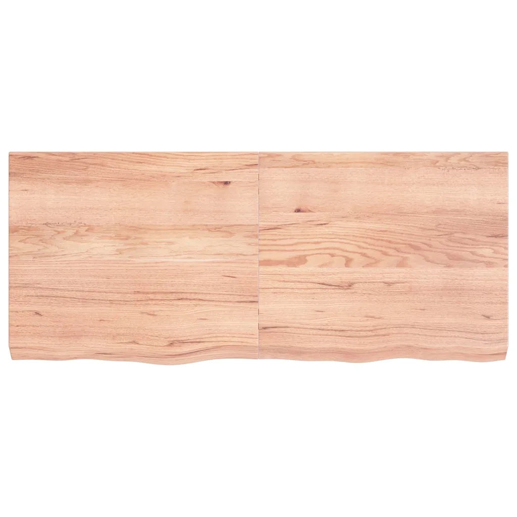 Piano Bagno Marrone 140x60x(2-6) cm Legno Massello Trattato 3156152