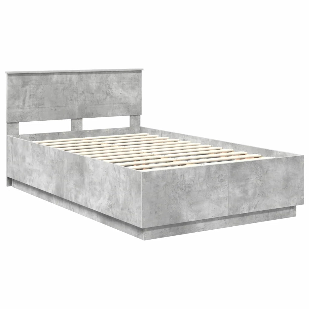 Struttura del letto con testiera Grigio Cemento 120 x 190 cm 3408183