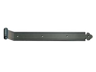 BANDELLE DRITTE CON ZANCA A FILO- - mm.250x35 - in ferro verniciato nero - 6 pezzi DIDIEFFE
