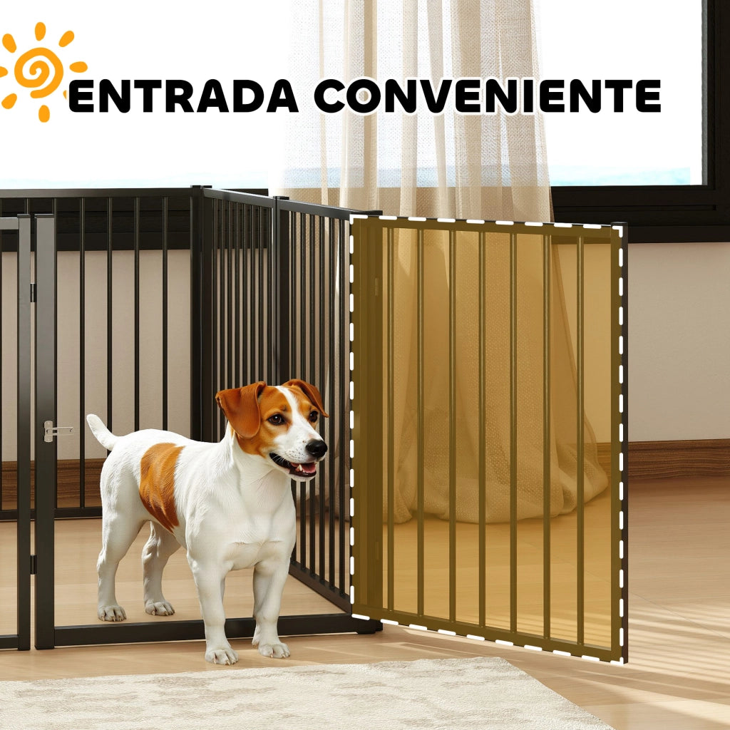 Recinto per Cani 8 Pannelli 60x76 cm ¨C zephmum ¨C Nero per Interno ed Esterno