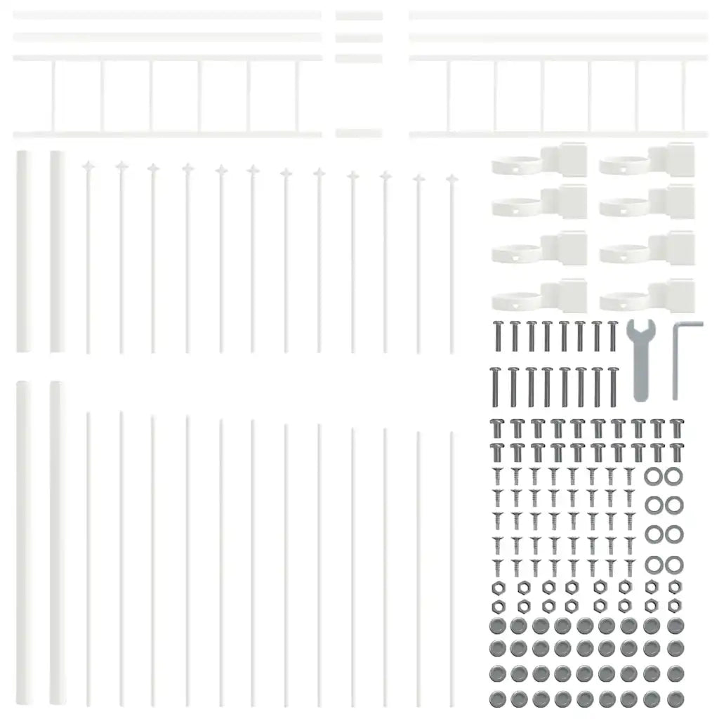 Recinzione per Giardino | Recinzione da cortile Woerden Bianco 170 x 225 cm