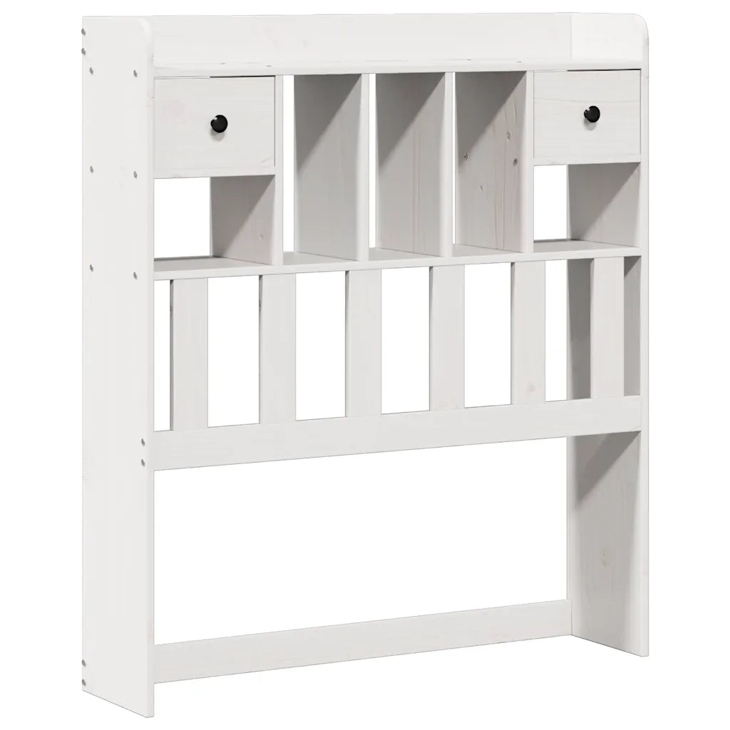 Letto con Libreria senza Materasso-Struttura Letto con contenitore 75x190 cm in Legno Pino 540566