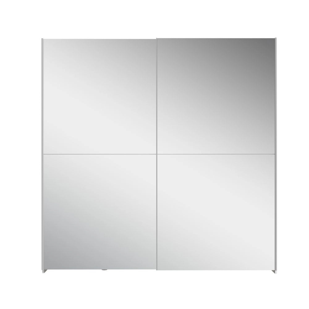 Armadio Elio bianco con 2 ante scorrevoli a specchio 190x61x190.5H