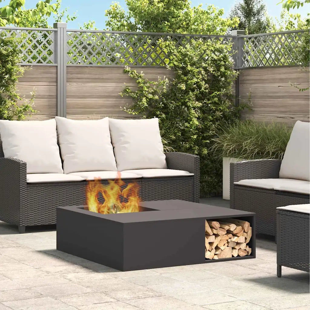 Focolare Nero 100 x 100 x 30 cm Acciaio 859000