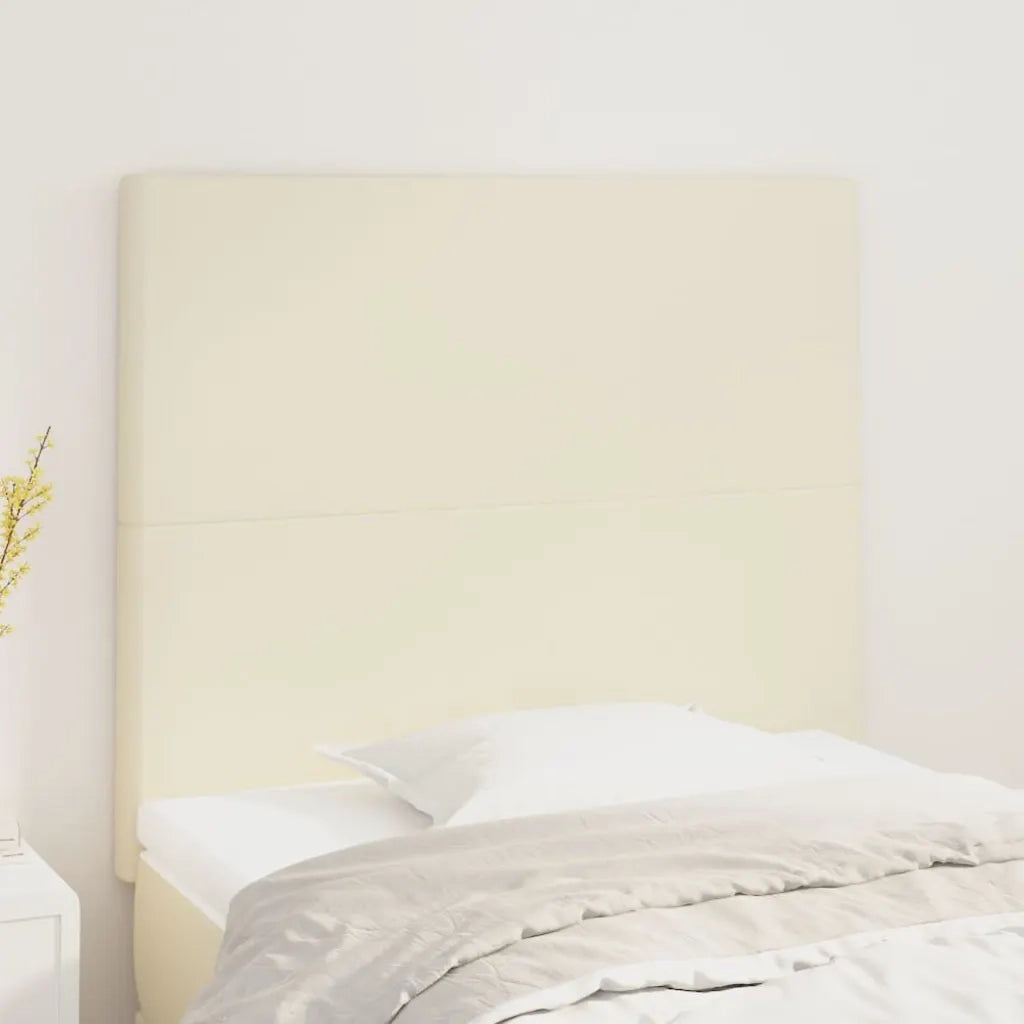 Testiera | Testata Crema 100x5x118/128 cm Similpelle