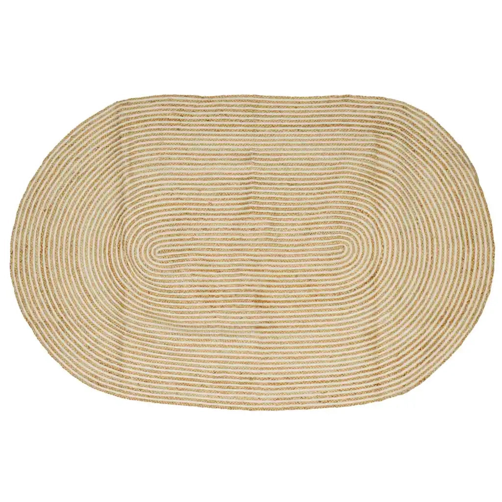 Tappeti per area | Tappeti a zone Naturale e Bianco 205 x 305 cm Juta