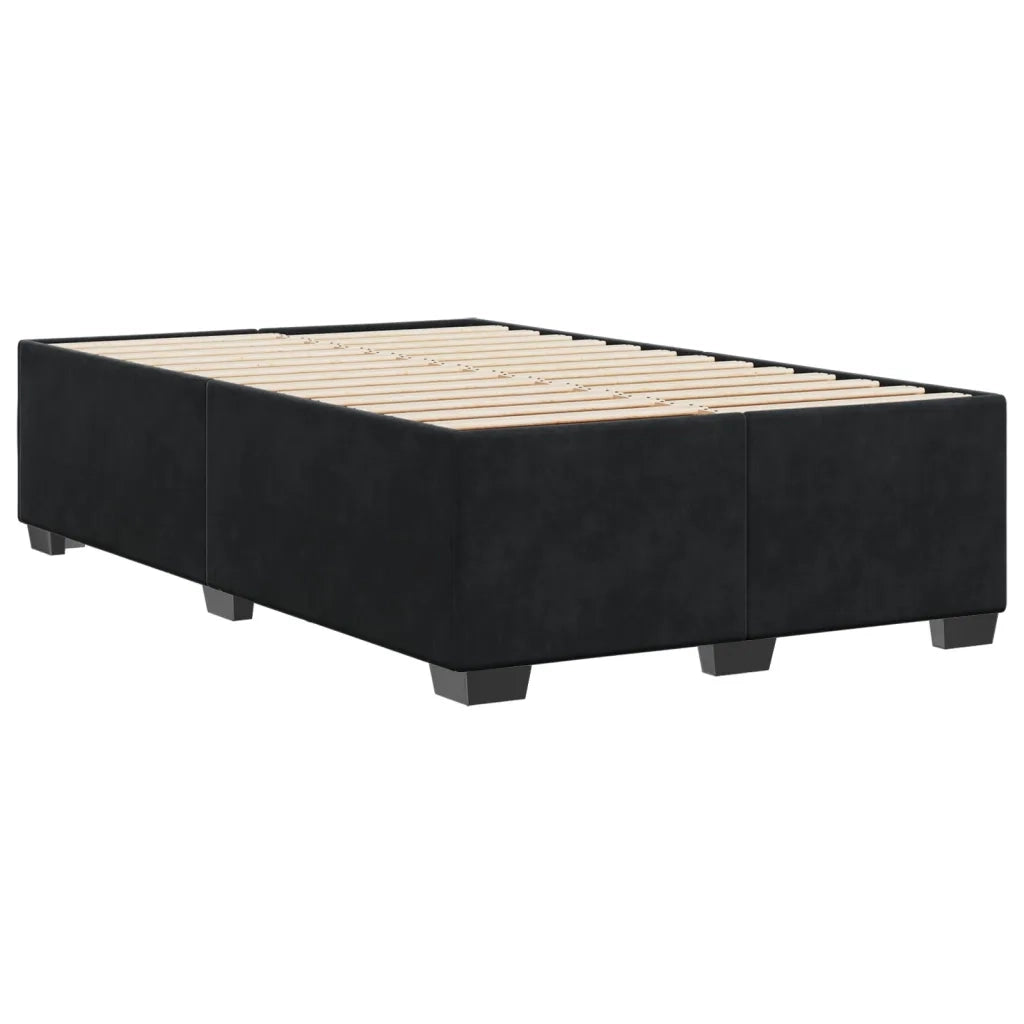 Giroletto senza Materasso Nero 120x200 cm Velluto