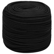Corda da Lavoro Nera 6 mm 25 m in Poliestere 152812