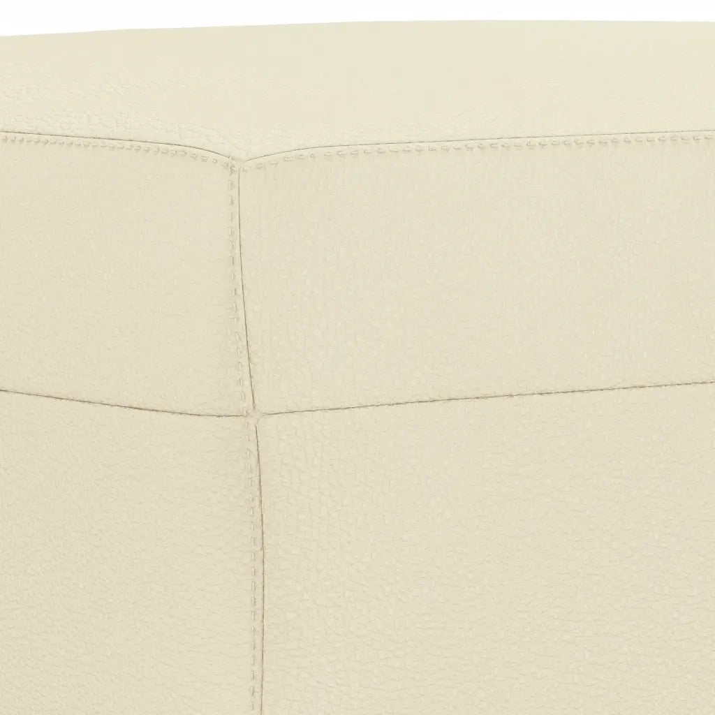 Set di Divani 4 pz con Cuscini crema in Similpelle 3201404