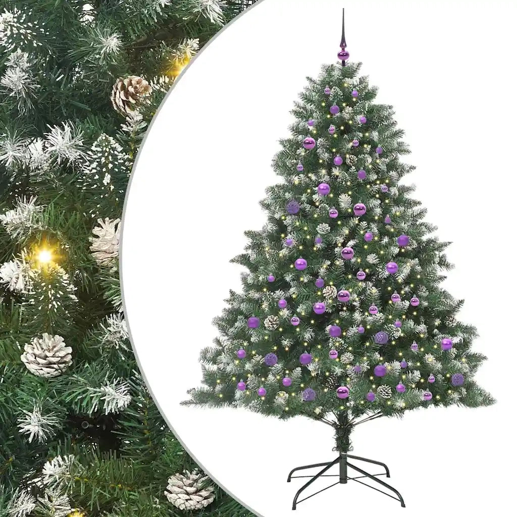 Albero di Natale Artificiale-Albero Natalizio con 300 LED Verde 210 cm 864837