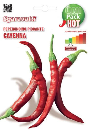 SEMI PER ORTAGGI E VEGETALI peperone piccante Cayenna 20 pezzi  - SGARAVATTI