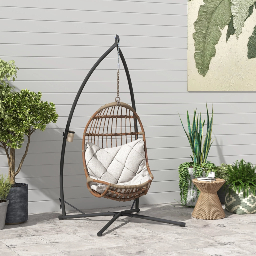Sedia a Sospensione ¨C Minimal ¨C Nero, Acciaio
