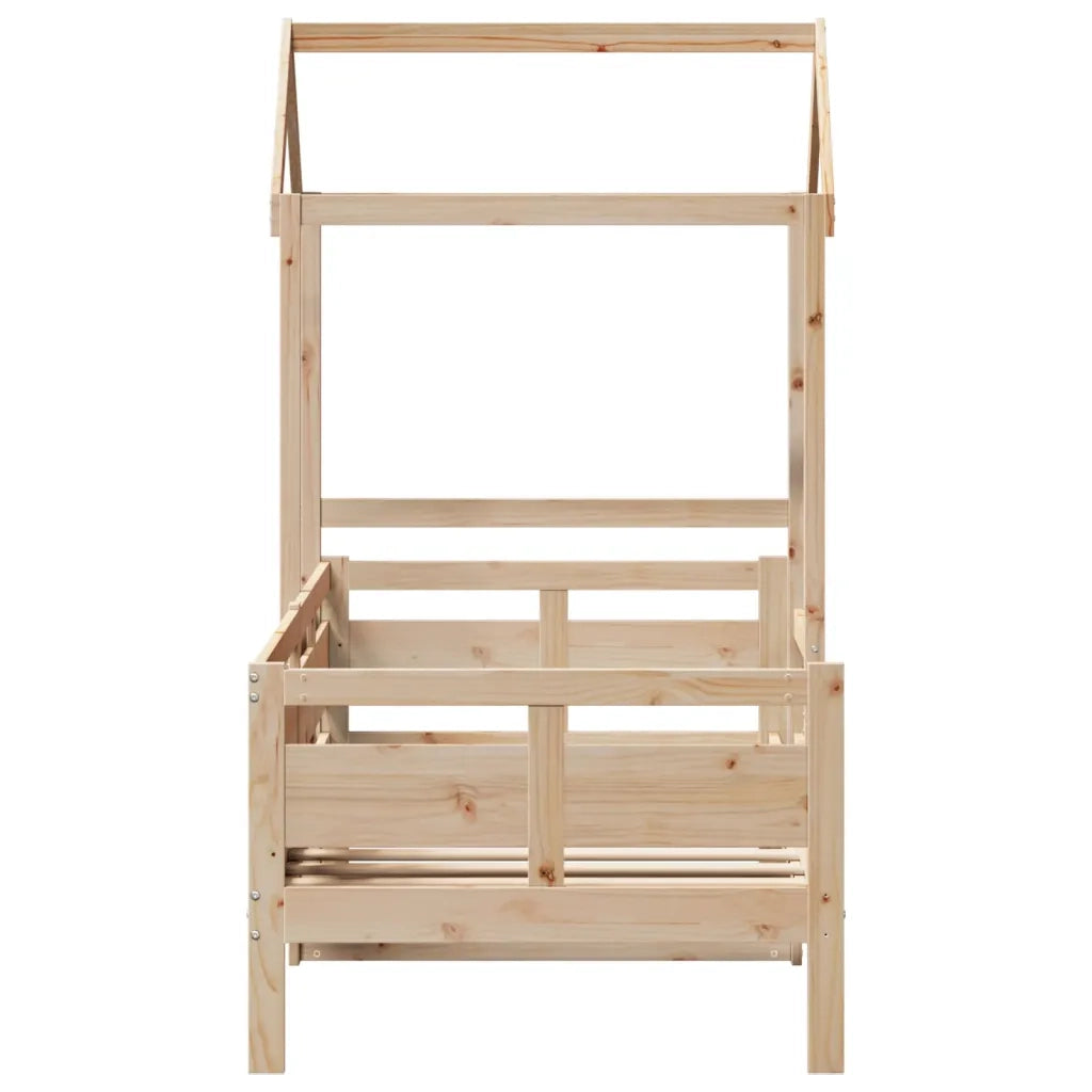 Letto singolo | Letto per adulti | Dormeuse con Tetto 80x200 cm in Legno Massello di Pino