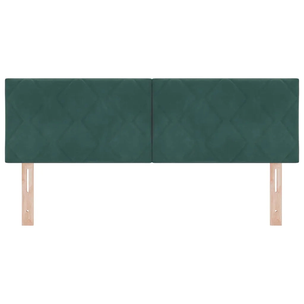 Testiera | Testata LED Verde Scuro 144 cm Velluto