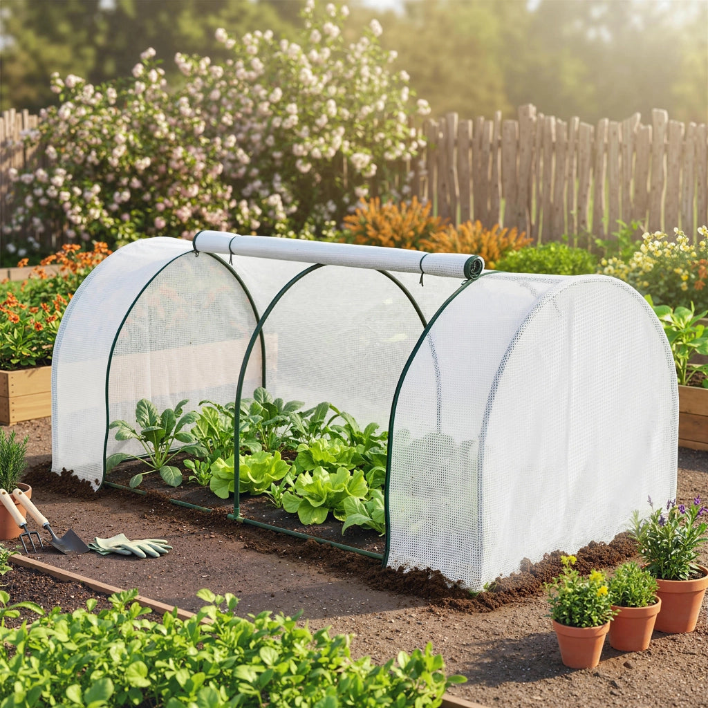 Serra da Giardino Mini ¨C Xylo ¨C 2x1x0.8m PE Bianco con Porta