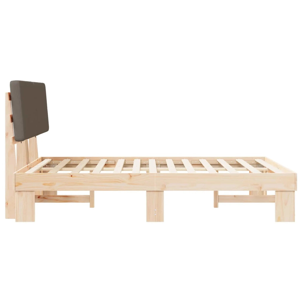Letto con Testiera Rivestita Talpa 135 x 190 cm Pino massello 877362