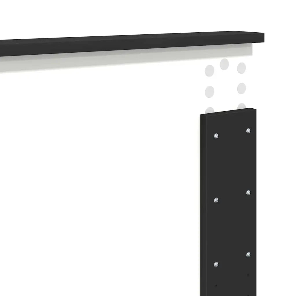 Testiera-Testata-Testiera Decorativa Rovere Nero 120 cm Legno multistrato 967164