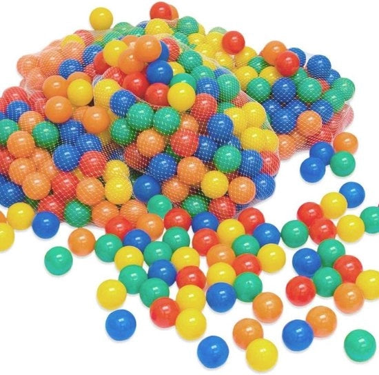 100 palline di plastica colorate - Ø 4 cm / Ø 55 cm - bagni per bambini - giocattoli per bambini piccoli - tende a colori misti .